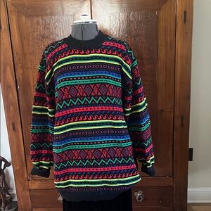 TEXTILE Elizabeth and James Multicolor Patterned Sweater